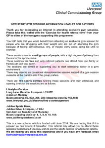 new start gym sessions information leaflet for patients