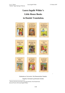 Laura Ingalls Wilders Little house books in Danish Translation