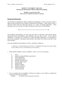 Disability Awareness Form 2015