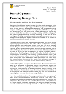 1 - Parenting Teenage Girls