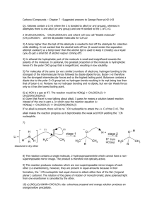 Carbonyl Compounds – Chapter 7 - Suggested answers to George