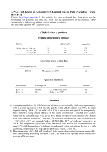 Data Sheet PI11 - IUPAC Task Group on Atmospheric Chemical