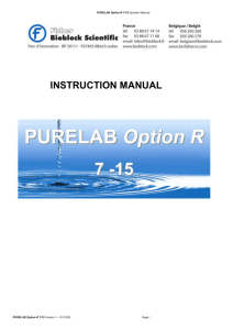 5.1 Unpacking the PURELAB Option-R