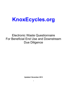 Questionnaire - Knox Ecycles