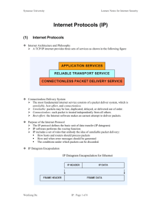 Internet Protocols (IP)