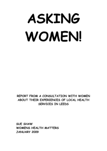 Consultations - Womens Health Matters