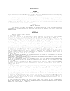 229/2004 Coll. DECREE of 20 April 2004, laying down the
