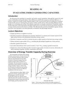 Anaerobic Energy Transfer Capacity