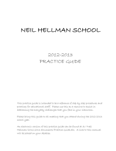 practice guide - NEIL HELLMAN SCHOOL