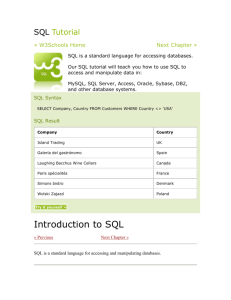SQL Tutorial - CareerVarsity.com