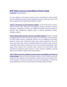 WP6: Water resources vulnerability to climatic change