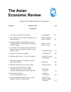 The Asian Economic Review - Indian Institute Of Economics