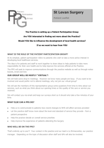 Patient Participation Group (PPG) Leaflet