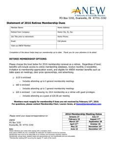 2016 Statement for Retiree Dues