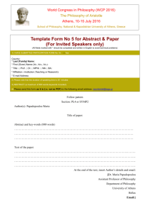 5. Template Form for Abstract & Paper