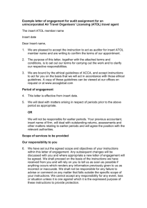 Example Letter of Engagement for Audit Assignment for an