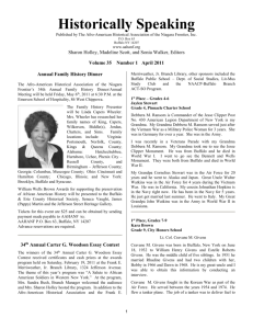 April 2011 - Afro American Historical Association
