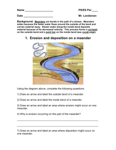 25: Erosion and deposition on a meander