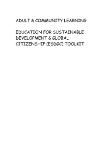 EDUCATION FOR SUSTAINABLE DEVELOPMENT & GLOBAL