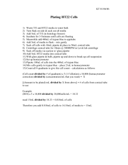 Pipette Calibration SOP