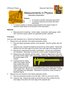 Measurements in Physics - Mrs. Geddes` AP Physics Labs