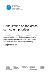 2 Suggestions on the cross-curriculum priorities