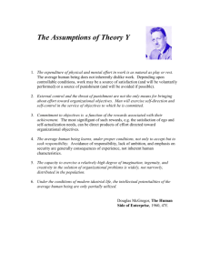 The Assumptions of Theory Y