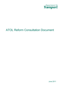 DfT-2011-17 ATOL consultation document