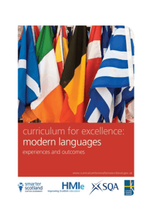Modern Languages: Experiences and outcomes