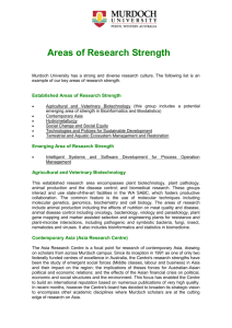Areas of Research Strength - Murdoch University Senate
