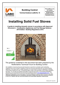 Installing Solid Fuel Stoves