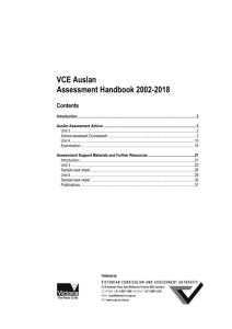 VCE Auslan Assessment Handbook 2002-2018