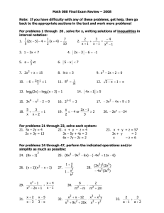 Math 080 Final Exam Review