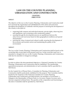 Country Planning, Urbanization and Construction, Law on