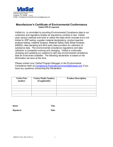 Manufacturer`s Certificate of Environmental Conformance