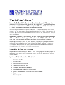 Unlike ulcerative colitis, surgery does not cure Crohn`s disease.