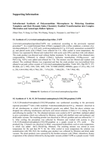 Solvothermal Synthesis of Polyazomethine Microspheres