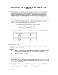 Alkalinity as Carbonate Method