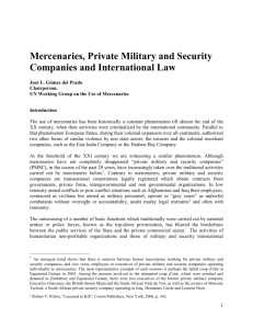 Mercenaries, Private Military and Security Companies and