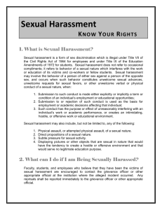 Sexual Harassment Policy - Calhoun Community College