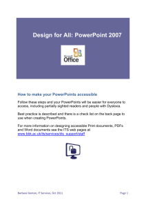 Design for All: PowerPoint