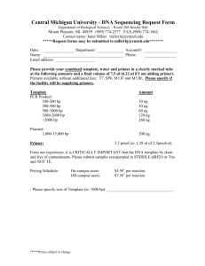 DNA Sequencing Request Form - DNA Sequencing and Analysis