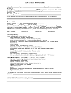 New Patient Intake Form - Swedish Medical Center