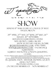 Showing Show Sunday 11th March 2012 at College of West Anglia
