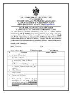 Student Reporting form - The University of the West Indies at St