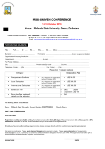 Registration Form - Midlands State University