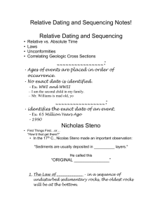Relative Dating and Sequencing Notes