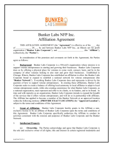 Affiliation Agreement