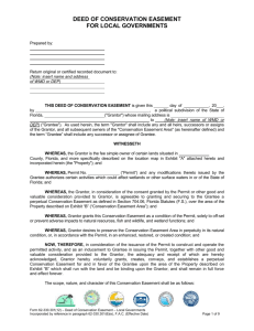 DEED OF CONSERVATION EASEMENT