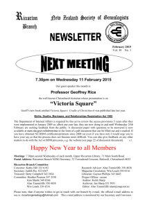 February 2015 - New Zealand Society of Genealogists